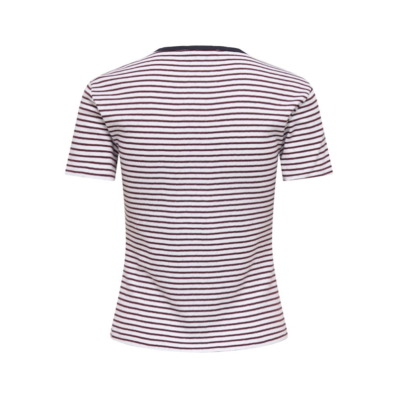 ONLY Kari Stribet T-shirt - Zinfandel