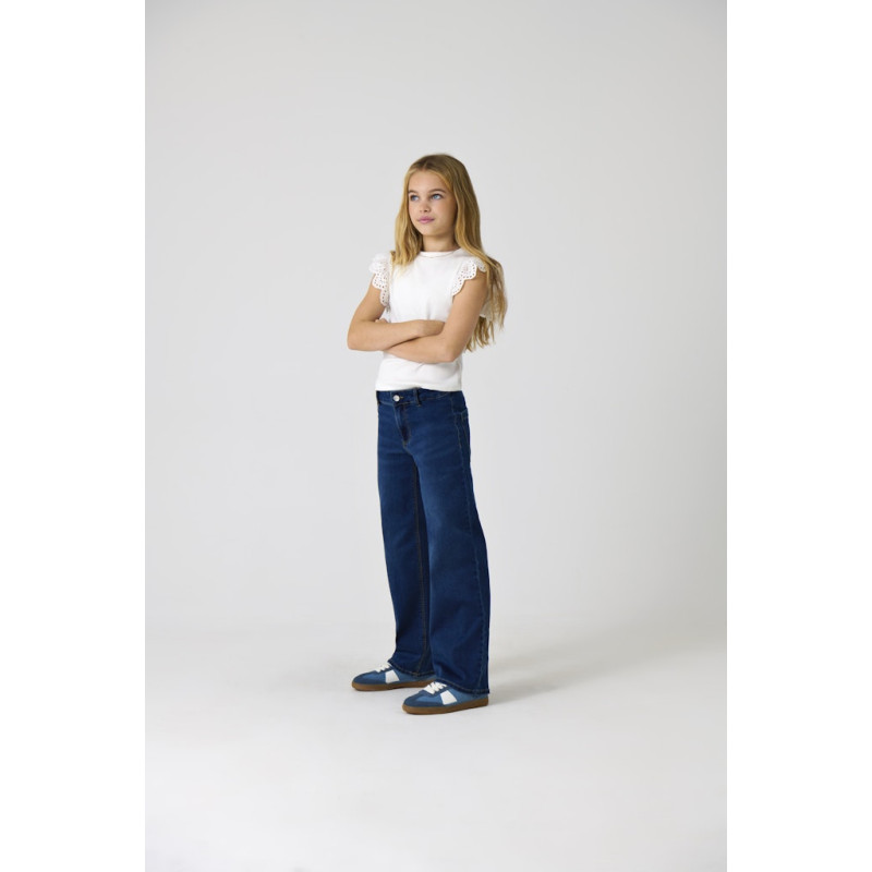 KIDS ONLY Sylvie Clean Wide Denim Jeans - Dark Blue Denim