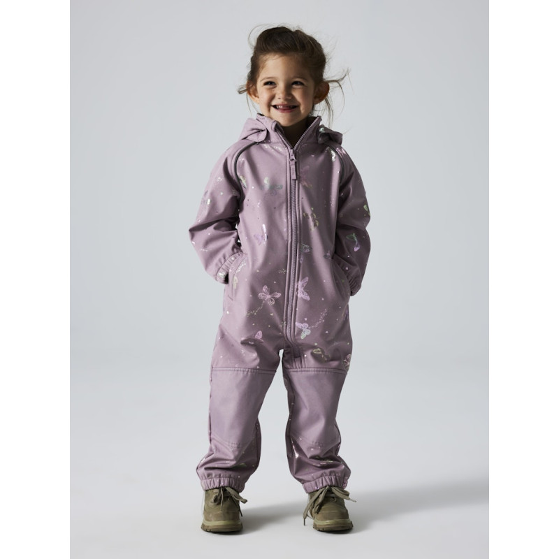 NAME IT Mini Alfa08 Softshell Flyverdragt - Elderberry