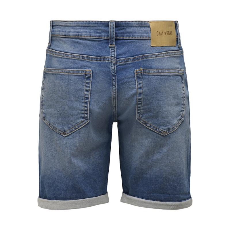 ONLY & SONS Ply Jog Denim Shorts - Medium Blue Denim