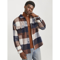 JACK & JONES Bradley Ollie Overshirt L/S - Navy Blazer