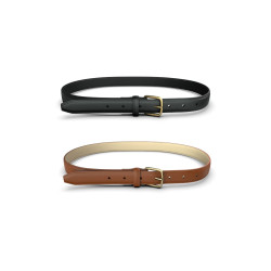 PIECES Oline 2-Pak Bælte - Sort/cognac