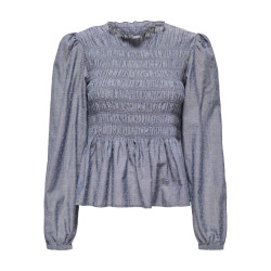 JDY Nellie L/S Smock Bluse - Turbulence