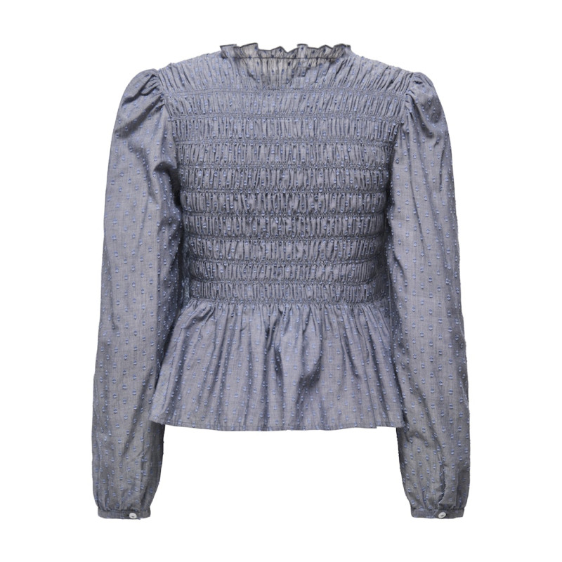 JDY Nellie L/S Smock Bluse - Turbulence