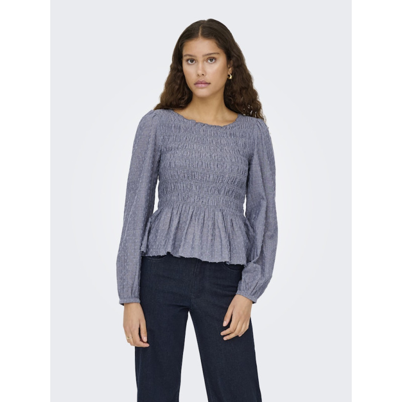 JDY Nellie L/S Smock Bluse - Turbulence