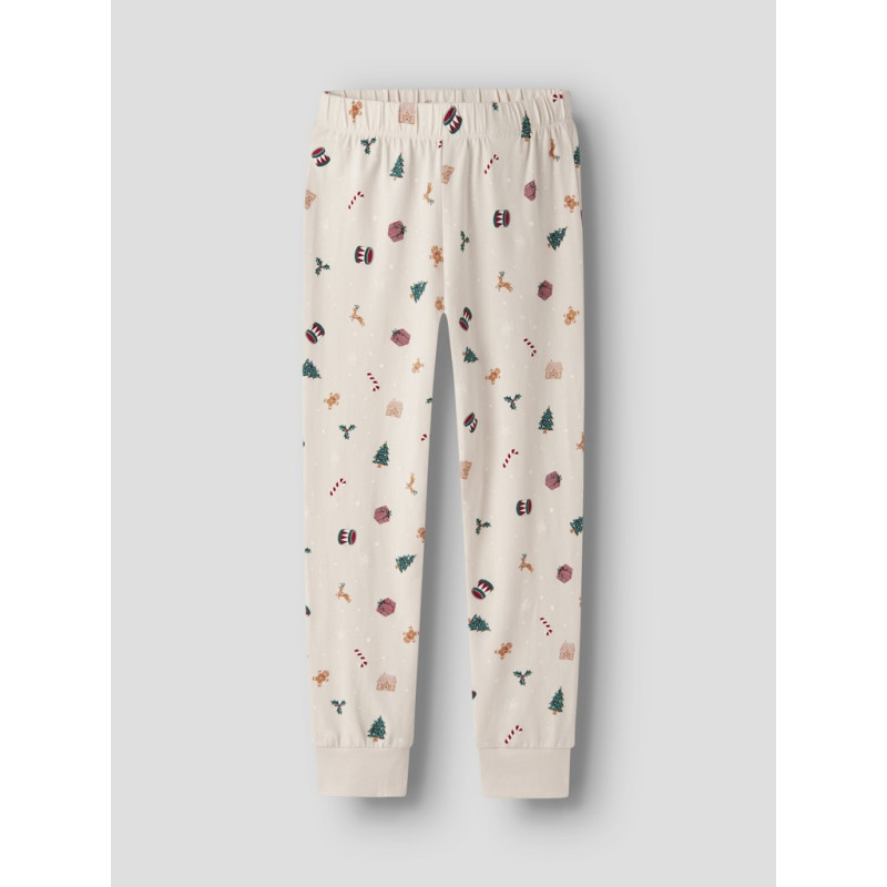 NAME IT KIDS Vismas L/S Natsæt - Whitecap Gray / Xmas