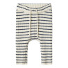 NAME IT BABY dreng - Ostripe strikbukser - Insignia Blue / Cloud Dancer