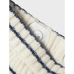 NAME IT BABY Ostripe Strik Bukser - Insignia Blue / Cloud Dancer