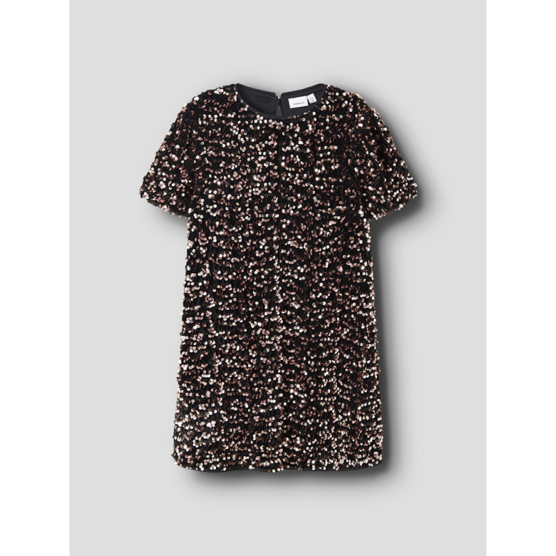 NAME IT KIDS Runica Paillet Kjole - Copper