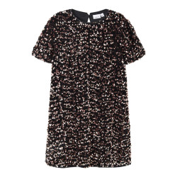 NAME IT KIDS Runica Paillet Kjole - Copper