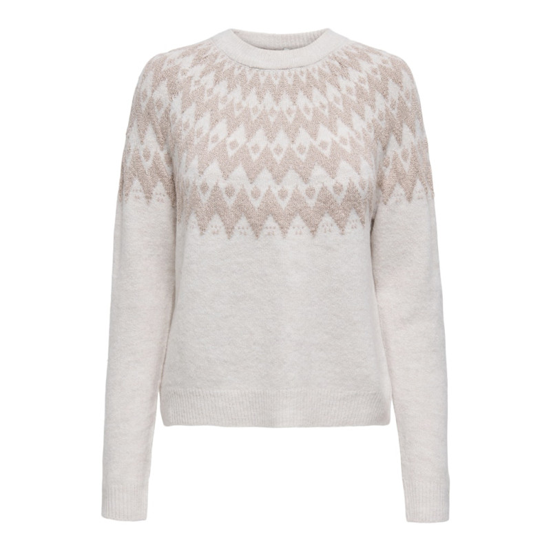 ONLY Fry L/S Glitter Strik Sweater - Pumice Stone