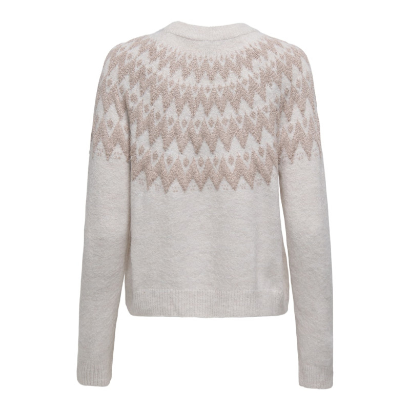 ONLY Fry L/S Glitter Strik Sweater - Pumice Stone