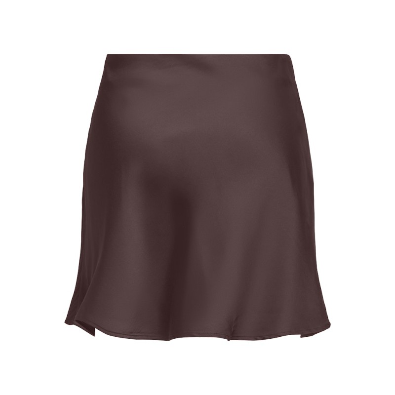 ONLY Mika Kort Satin Nederdel - Decadent Chocolate