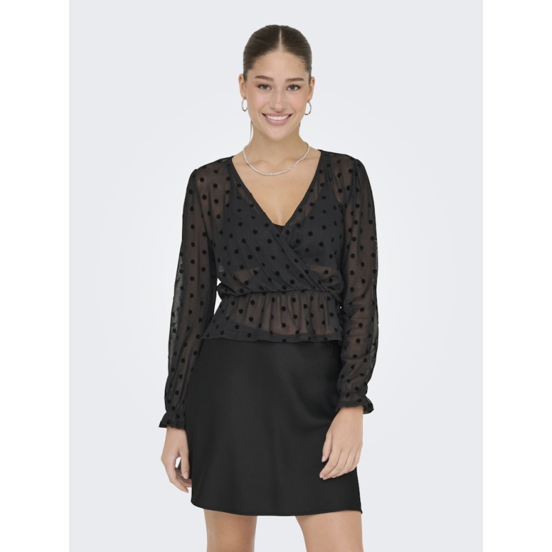 ONLY Mika Kort Satin Nederdel - Sort