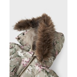 NAME IT MINI Snow10 Flyverdragt - Pure Cashmere / Mellow Flower