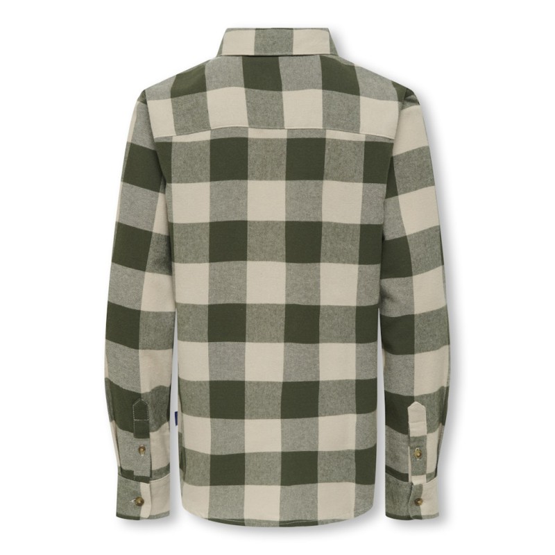 ONLY & SONS JUNIOR Gudmund L/S Skjorte - Forest Night / Silver Lining