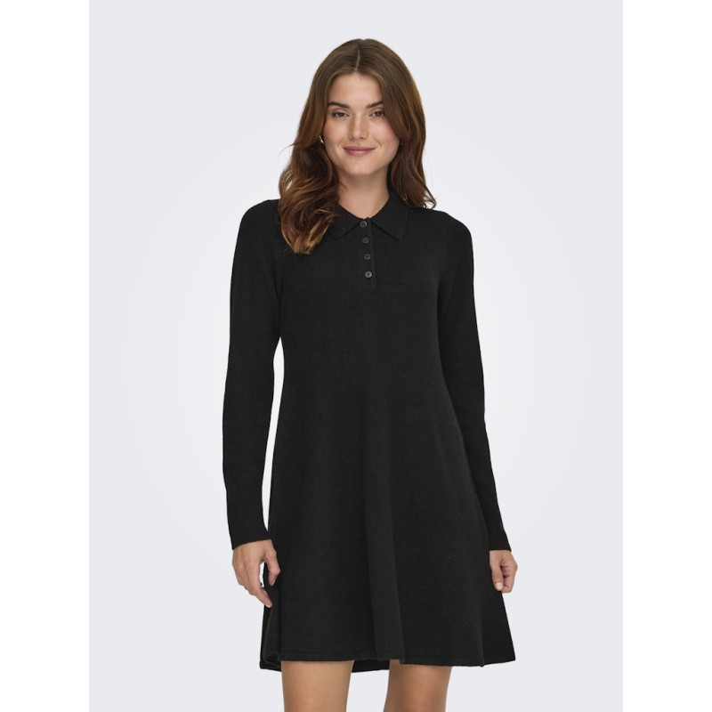 JDY Rosemary L/S Strik Kjole - Sort