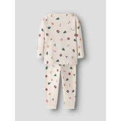 NAME IT MINI Vismas L/S Pyjamas Sæt - Whitecap Gray / Xmas