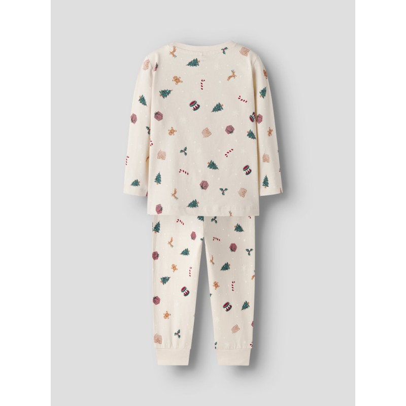 NAME IT MINI Vismas L/S Pyjamas Sæt - Whitecap Gray / Xmas