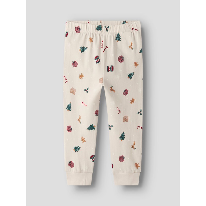 NAME IT MINI Vismas L/S Pyjamas Sæt - Whitecap Gray / Xmas