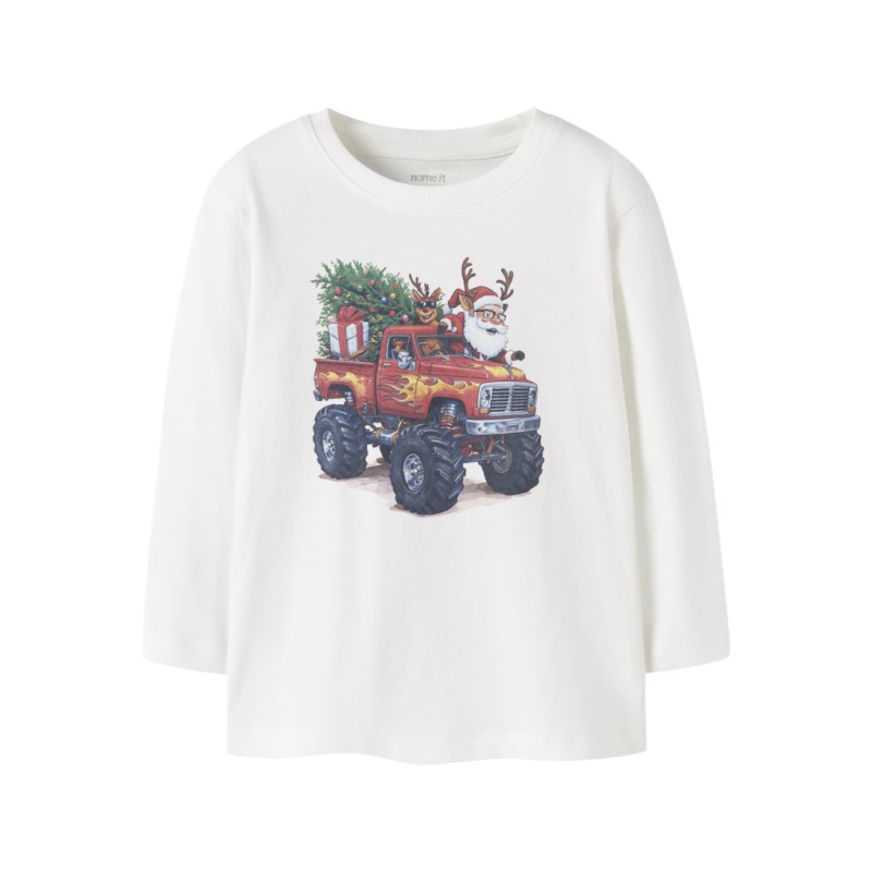 NAME IT MINI Vosmas L/S Bluse - Cloud Dancer