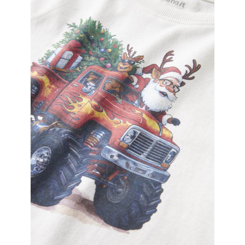 NAME IT MINI Vosmas L/S Bluse - Cloud Dancer