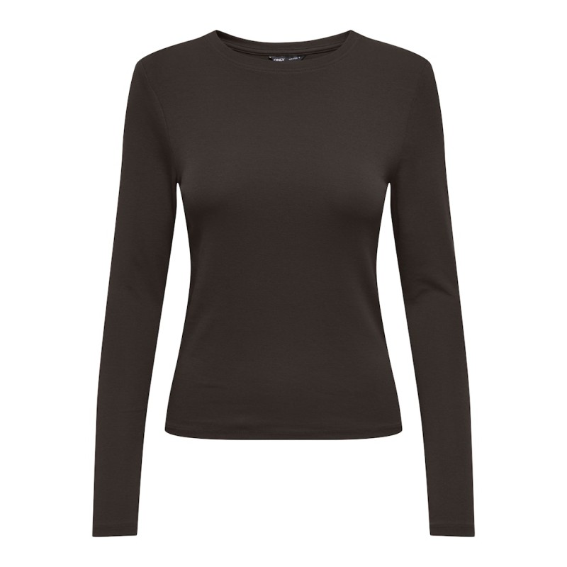 ONLY Riley L/S Bluse - Black Coffee