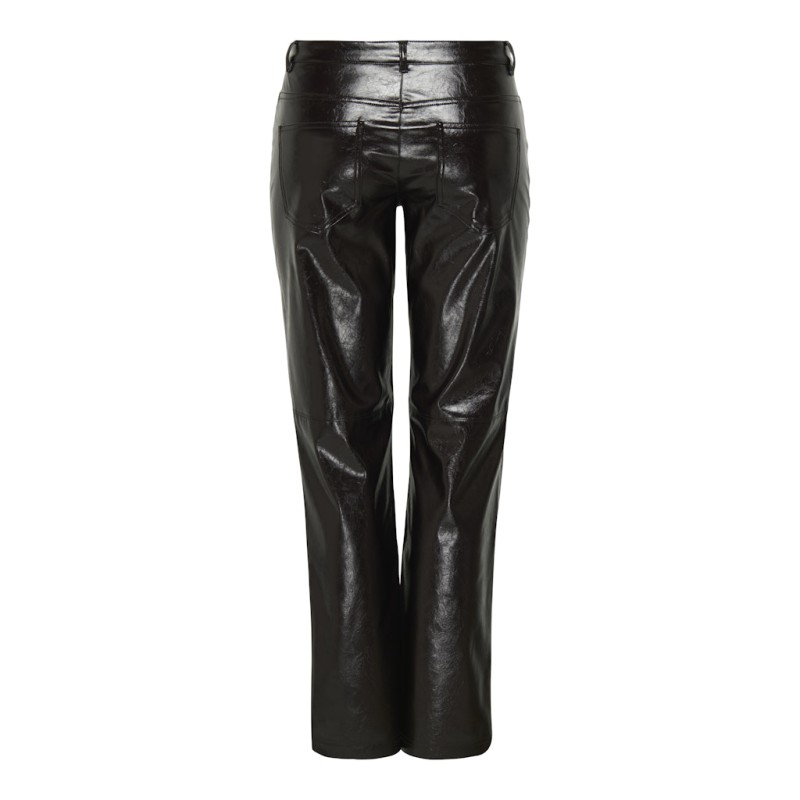 JDY Cosmo Imiterede Læderbukser - Black Bean