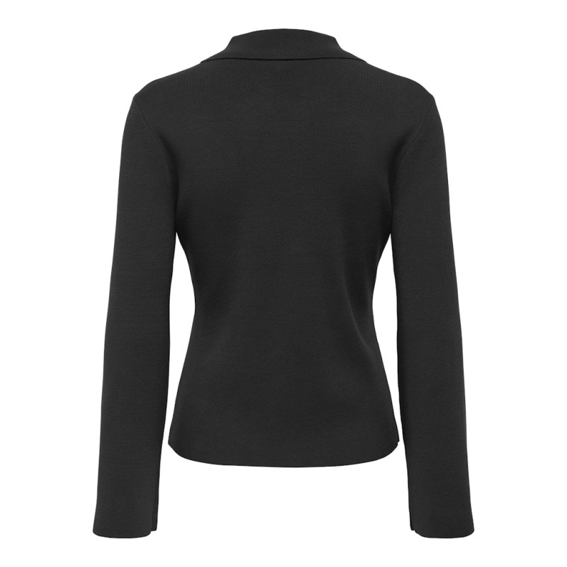 ONLY Andrea L/S Polo Cardigan - Sort