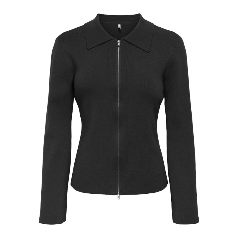 ONLY Andrea L/S Polo Cardigan - Sort