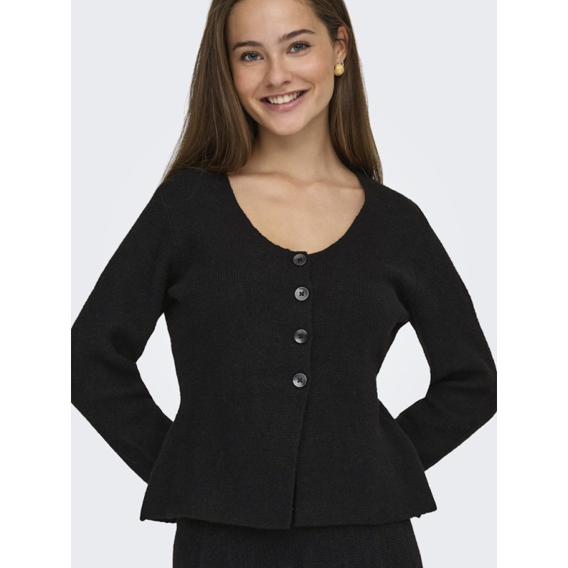 JDY Lea L/S Strik Cardigan - Sort