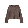 NAME IT KIDS Rikine L/S Strik Pullover - Coffee Quartz