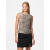 PIECES Kam Pailletter Top - Morel / Silver Sequins