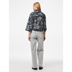 PIECES Marosa Denim Skjorte - Sort / Rose