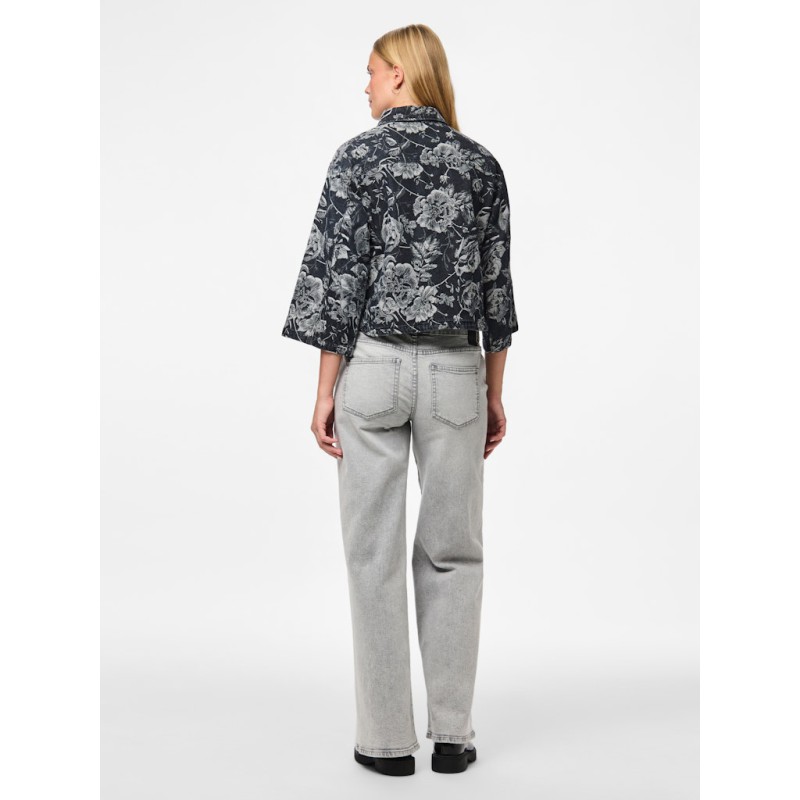 PIECES Marosa Denim Skjorte - Sort / Rose