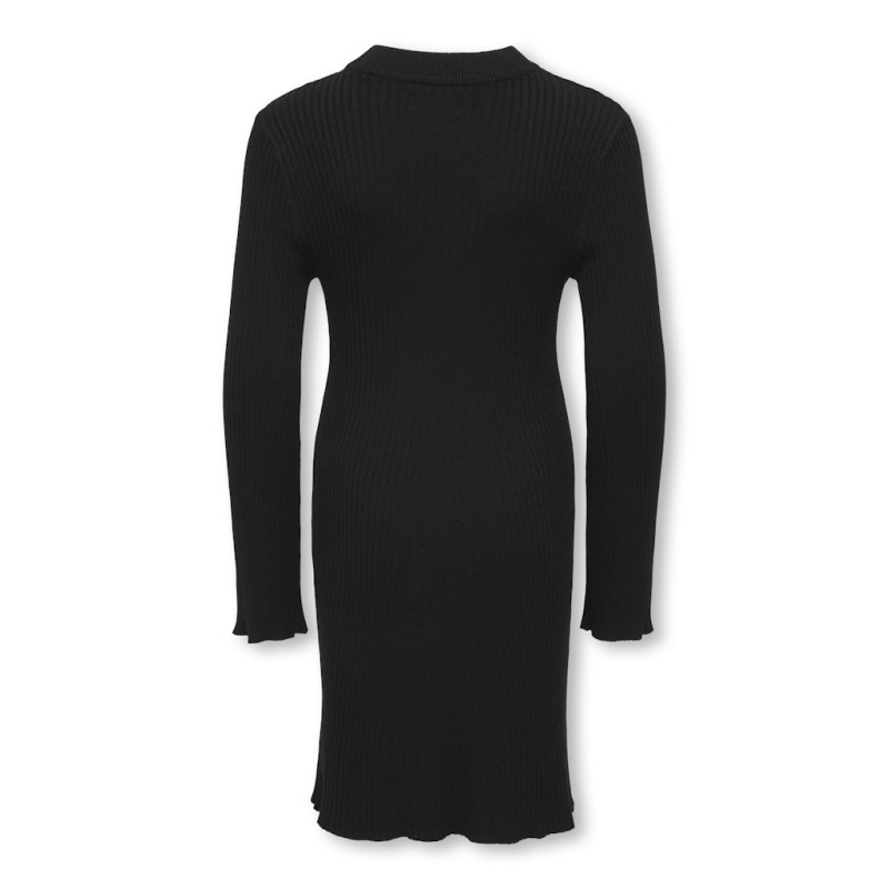 KIDS ONLY Bianka L/S Strik Kjole - Sort