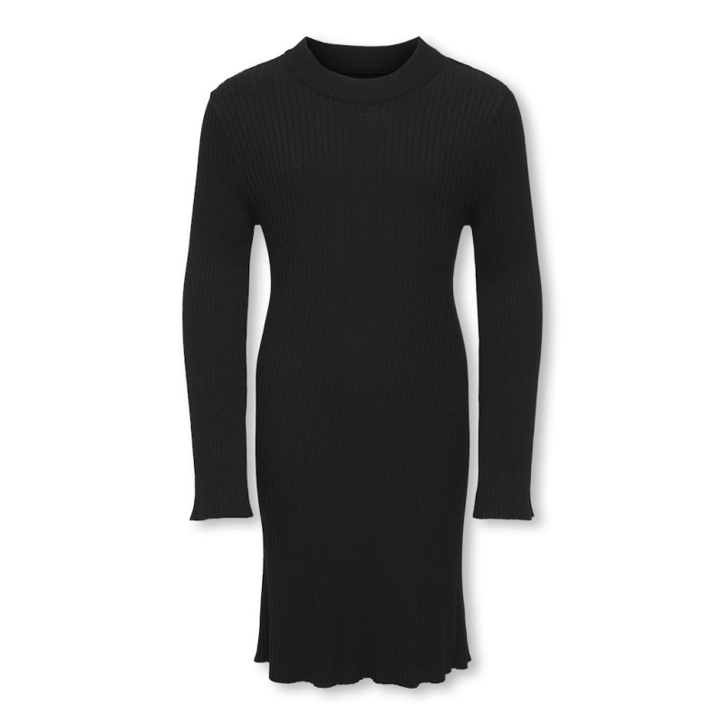 KIDS ONLY Bianka L/S Strik Kjole - Sort
