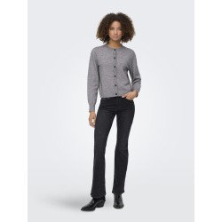 ONLY Camille Basic L/S Cardigan - Medium Grey Melange