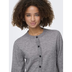 ONLY Camille Basic L/S Cardigan - Medium Grey Melange
