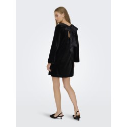 JDY Victory L/S Velour Kjole - Sort