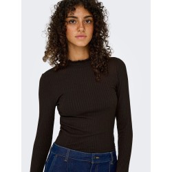 JDY Fransiska L/S Bluse - Black Coffee