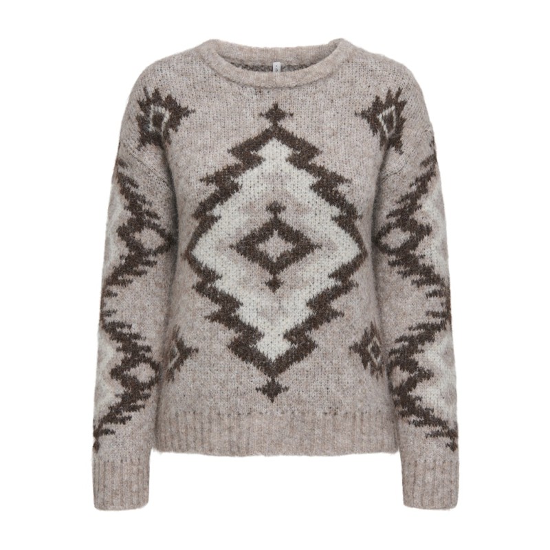 ONLY Azu L/S Strik Sweater - String