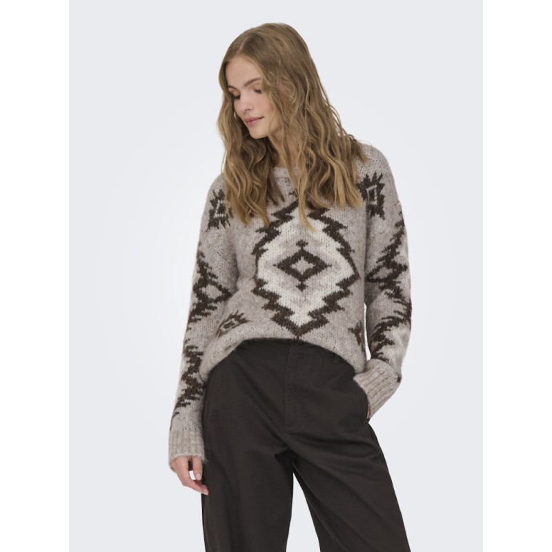 ONLY Azu L/S Strik Sweater - String