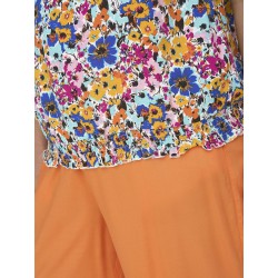 ONLY CARMAKOMA Mazing Smock Top - Aruba Blue