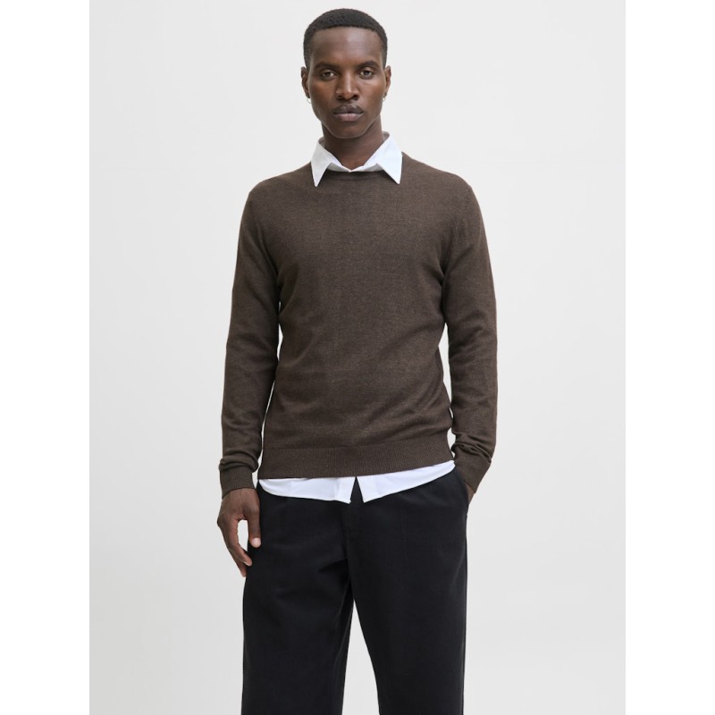 JACK & JONES Emil Crew Neck Pullover - Mulch / Twist