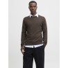 JACK & JONES Emil Crew Neck Pullover - Mulch / Twist