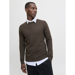 JACK & JONES Emil Crew Neck Pullover - Mulch / Twist