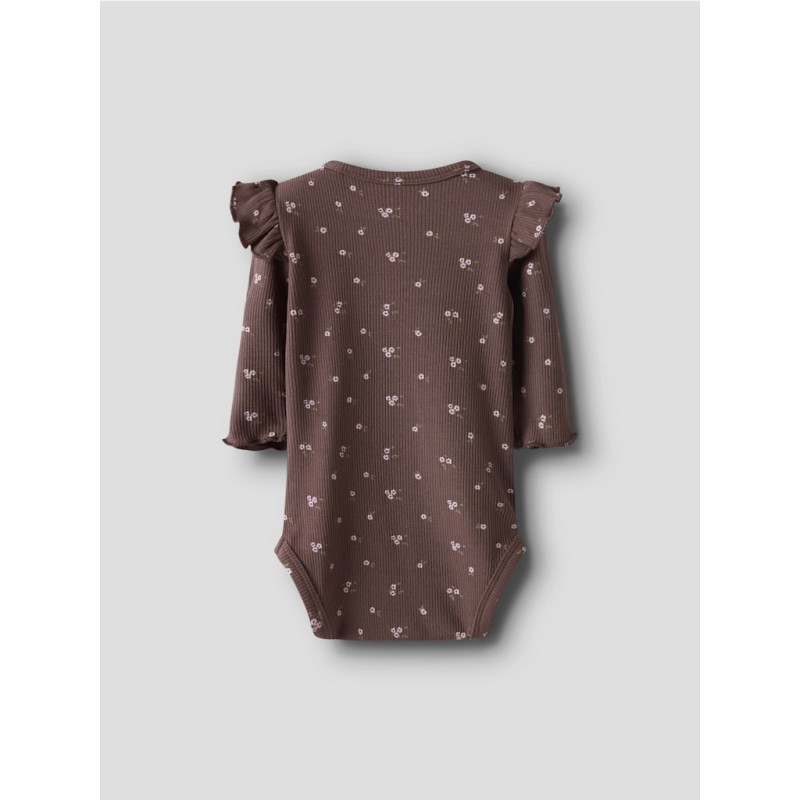 NAME IT BABY Soho L/S Bodystocking - Peppercorn