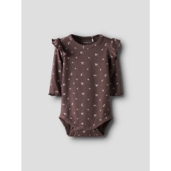 NAME IT BABY Soho L/S Bodystocking - Peppercorn