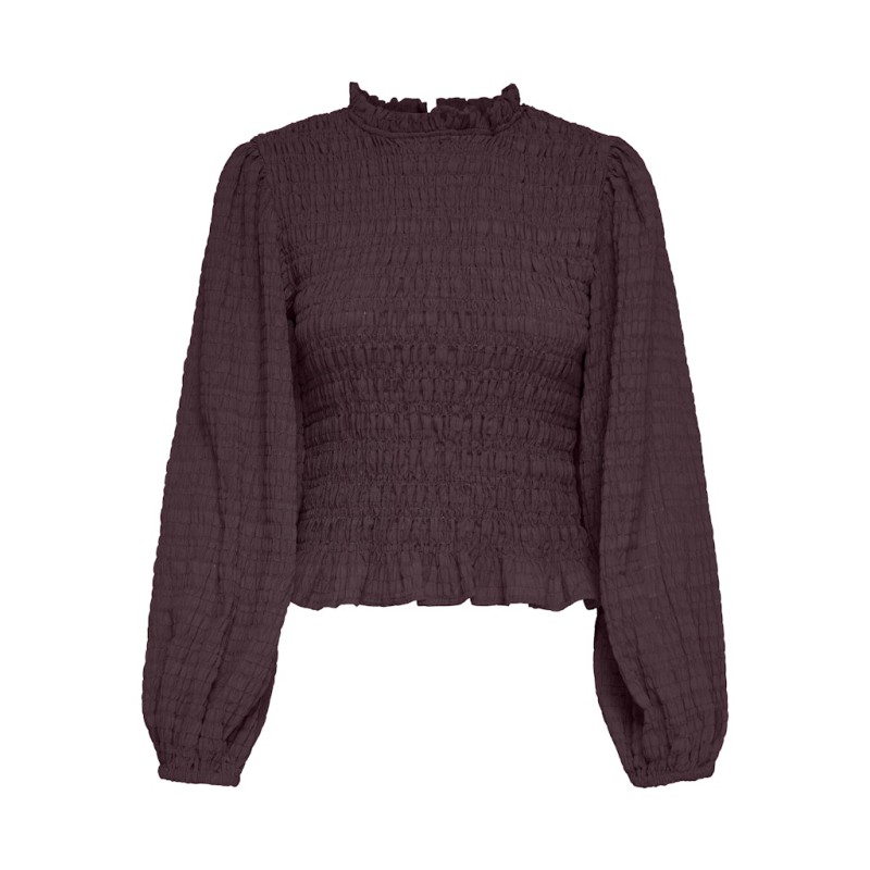 JDY Amy L/S Smock Bluse - Winetasting